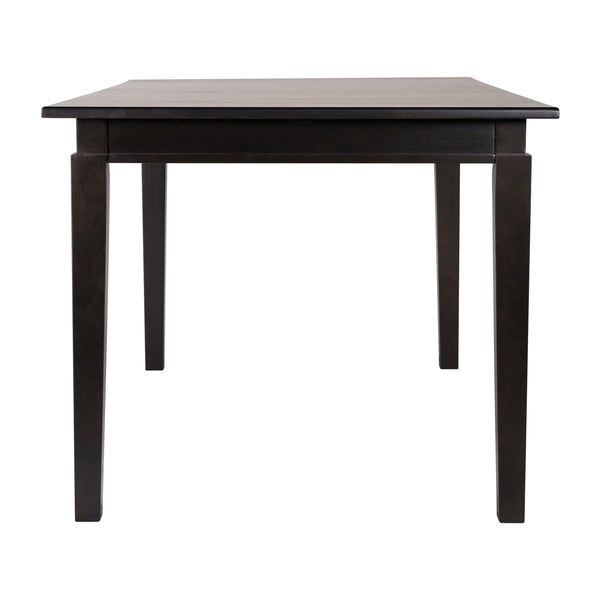 Black Matte |#| Commercial Grade 72" Dining Table with 12" Hideaway Extension in Matte Black