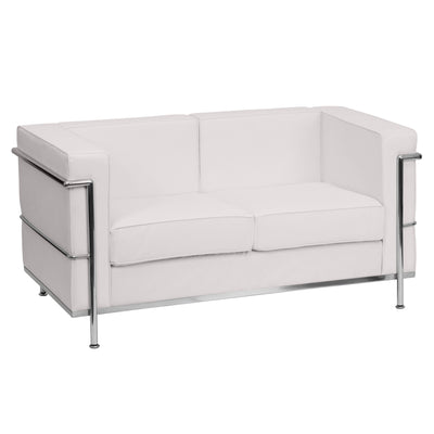Hercules Regal Series Contemporary LeatherSoft Loveseat with Encasing Frame - View 1