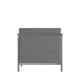 Gray |#| Contemporary Gray LeatherSoft Loveseat with Double Bar Encasing Frame