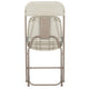 Beige |#| Folding Chair - Beige Plastic – 650LB Weight Capacity - Event Chair