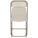 Beige |#| Folding Chair - Beige Plastic – 650LB Weight Capacity - Event Chair