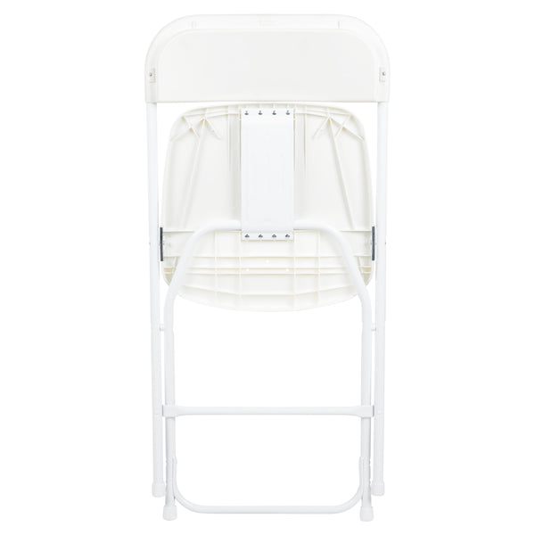 White |#| Folding Chair - White Plastic – 650LB Weight Capacity - Event Chair