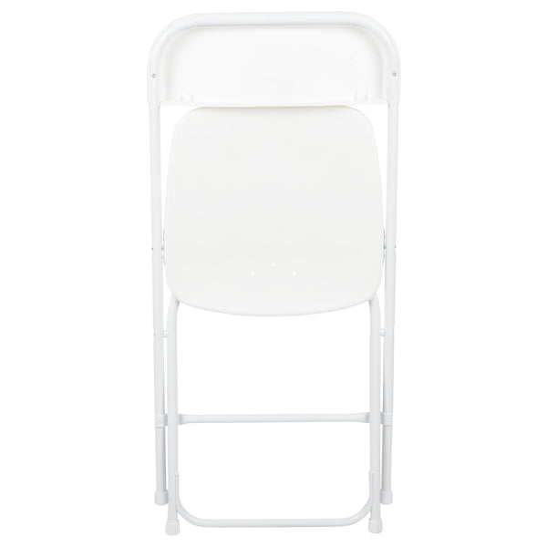 White |#| Folding Chair - White Plastic – 650LB Weight Capacity - Event Chair