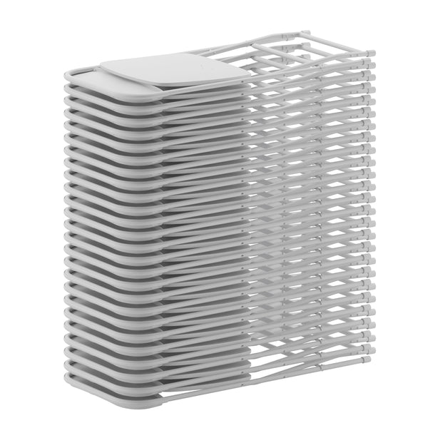 White |#| Folding Chair - White Plastic – 650LB Weight Capacity - Event Chair