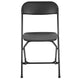 Black |#| Folding Chair - Black Plastic – 650LB Weight Capacity - Event Chair