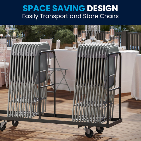 Grey |#| Folding Chair - Grey Plastic – 650LB Weight Capacity - Event Chair