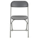 Grey |#| Folding Chair - Grey Plastic – 650LB Weight Capacity - Event Chair
