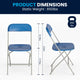 Blue |#| Folding Chair - Blue Plastic – 650LB Weight Capacity - Event Chair
