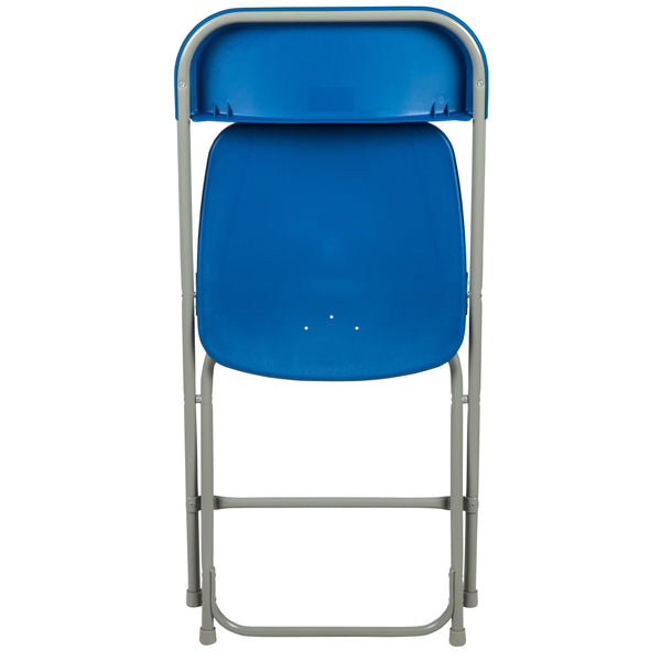 Blue |#| Folding Chair - Blue Plastic – 650LB Weight Capacity - Event Chair