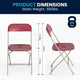 Red |#| Folding Chair - Red Plastic – 650LB Weight Capacity - Event Chair