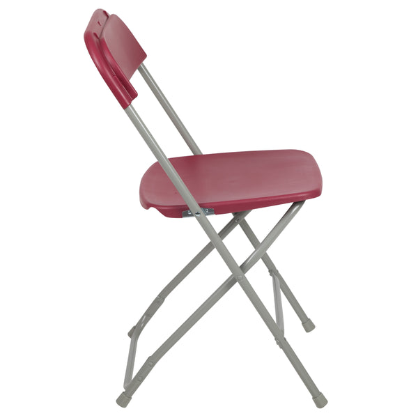 Red |#| Folding Chair - Red Plastic – 650LB Weight Capacity - Event Chair