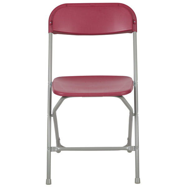 Red |#| Folding Chair - Red Plastic – 650LB Weight Capacity - Event Chair