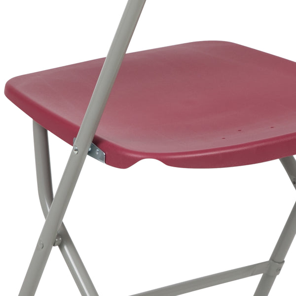 Red |#| Folding Chair - Red Plastic – 650LB Weight Capacity - Event Chair