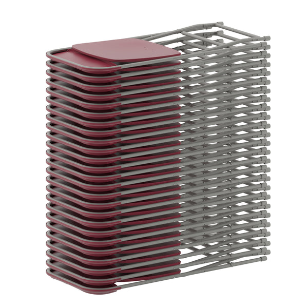 Red |#| Folding Chair - Red Plastic – 650LB Weight Capacity - Event Chair