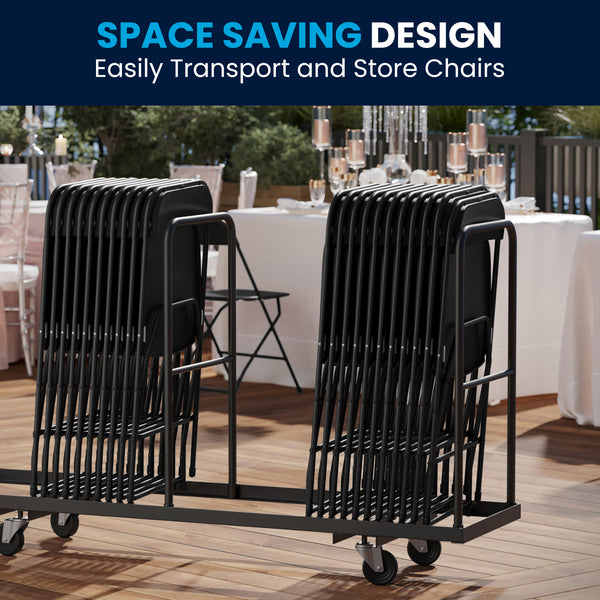 Black |#| Folding Chair - Black Plastic – 650LB Weight Capacity - Event Chair