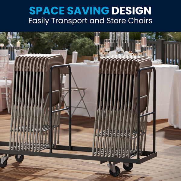 Brown |#| Folding Chair - Brown Plastic – 650LB Weight Capacity - Event Chair