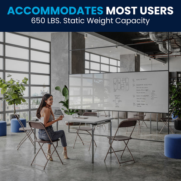 Brown |#| Folding Chair - Brown Plastic – 650LB Weight Capacity - Event Chair