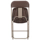 Brown |#| Folding Chair - Brown Plastic – 650LB Weight Capacity - Event Chair