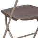 Brown |#| Folding Chair - Brown Plastic – 650LB Weight Capacity - Event Chair