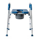 Blue |#| Height Adjustable Multifunctional Heavy Duty Commode and Shower Chair - Blue