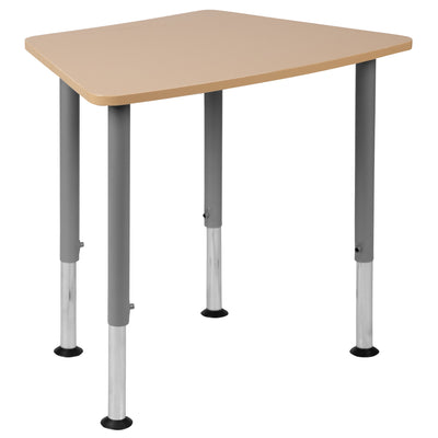 Hex Collaborative Student Desk (Adjustable from 22.3" to 34") - Home and Classroom - View 1