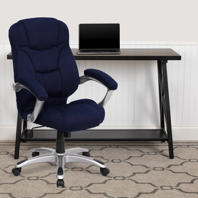 High Back Contemporary Executive Swivel Ergonomic Office Chair with Arms - View 2