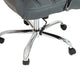 Gray LeatherSoft/Chrome Frame |#| High Back Gray LeatherSoft Executive Swivel Office Chair with Chrome Frame/Arms