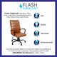 Brown LeatherSoft/Black Frame |#| High Back Brown LeatherSoft Executive Swivel Office Chair with Black Frame/Arms