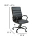 Black LeatherSoft/Black Frame |#| High Back Black LeatherSoft Executive Swivel Office Chair with Black Frame/Arms