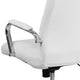 White LeatherSoft/Chrome Frame |#| High Back White LeatherSoft Executive Swivel Office Chair with Chrome Frame/Arms