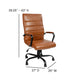 Brown LeatherSoft/Black Frame |#| High Back Brown LeatherSoft Executive Swivel Office Chair with Black Frame/Arms