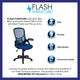 Blue |#| High Back Blue Mesh Ergonomic Office Chair with Black Frame and Flip-up Arms