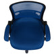 Blue |#| High Back Blue Mesh Ergonomic Office Chair with Black Frame and Flip-up Arms