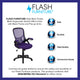 Purple |#| High Back Purple Mesh Ergonomic Office Chair with Black Frame and Flip-up Arms