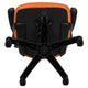 Orange |#| High Back Orange Mesh Ergonomic Office Chair with Black Frame and Flip-up Arms