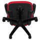 Red |#| High Back Red Mesh Ergonomic Office Chair with Black Frame and Flip-up Arms