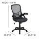 Dark Gray |#| High Back Dark Gray Mesh Ergonomic Office Chair w/ Black Frame and Flip-up Arms
