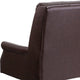 Brown |#| High Back Pillow Back Brown LeatherSoft Executive Swivel Office Chair with Arms