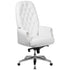 High Back Traditional Tufted LeatherSoft Multifunction Executive Swivel Ergonomic Office Chair with Arms