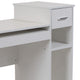 White |#| White Multi-Tiered Computer Desk with Shelves, Drawer and Sliding Keyboard Tray