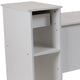 White |#| White Multi-Tiered Computer Desk with Shelves, Drawer and Sliding Keyboard Tray