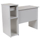 White |#| White Multi-Tiered Computer Desk with Shelves, Drawer and Sliding Keyboard Tray