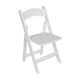White |#| Commercial Grade Solid Wood Portable Folding Dining Chair, White Finish