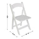 White |#| Commercial Grade Solid Wood Portable Folding Dining Chair, White Finish