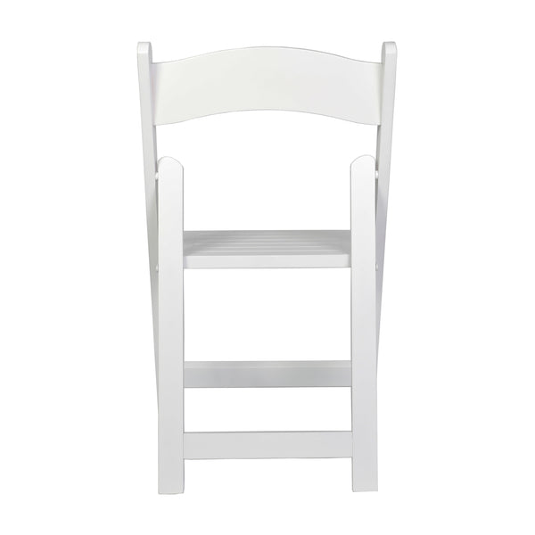 White |#| Commercial Grade Solid Wood Portable Folding Dining Chair, White Finish