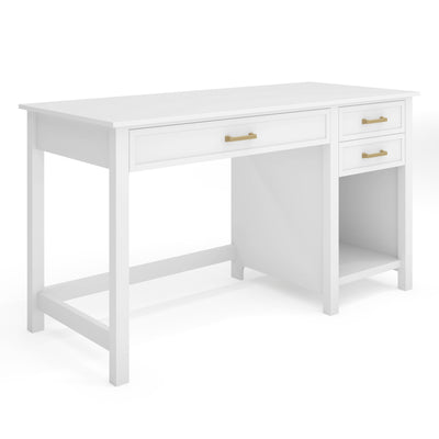 Hutton Shaker Style Home Office Desk with 2 Side Drawers - View 1