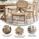 Natural |#| 2 Pack Commercial Cane Rattan Event Chairs - Wood Backs and Seats-Natural