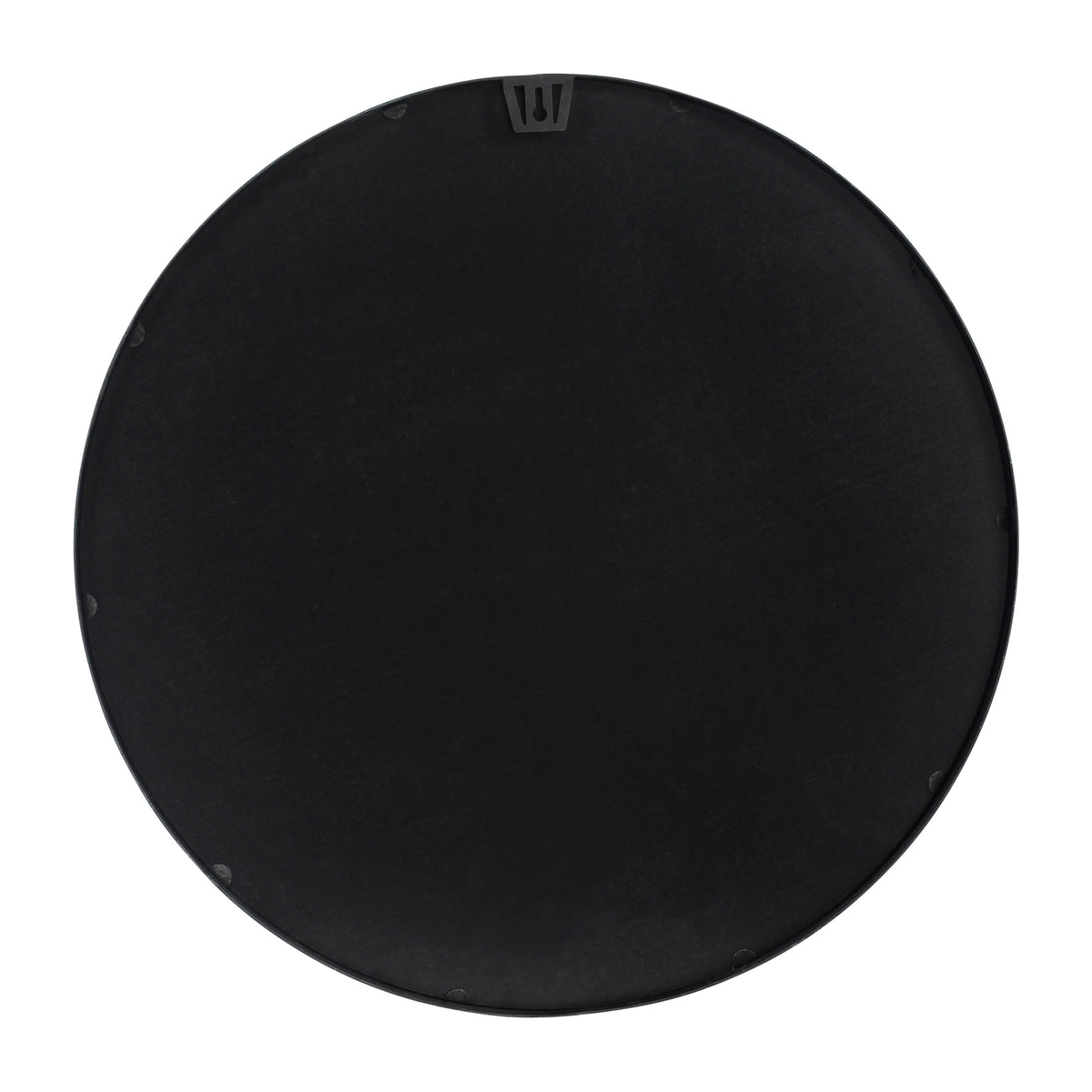 Black,30" Round |#| 30" Round Accent Wall Mirror with Silver Backed Glass and Black Metal Frame