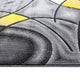 Yellow,8' x 10' |#| Modern Olefin Accent Area Rug - Yellow & Gray Abstract Pattern - 8' x 10'