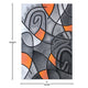 Orange,5' x 7' |#| Modern Olefin Accent Area Rug - Orange & Gray Abstract Pattern - 5' x 7'